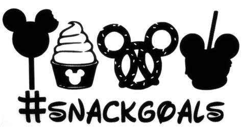 Custom Vinyl Car Decal Run Disney Snackgoals Dole Whip Mickey Pretzel