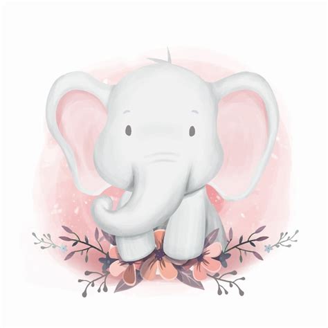Baby shower elefante género neutral | Vector Premium