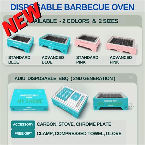 One Time Adiu Disposable Bbq Grill Set Barbeque Stove Grill Set