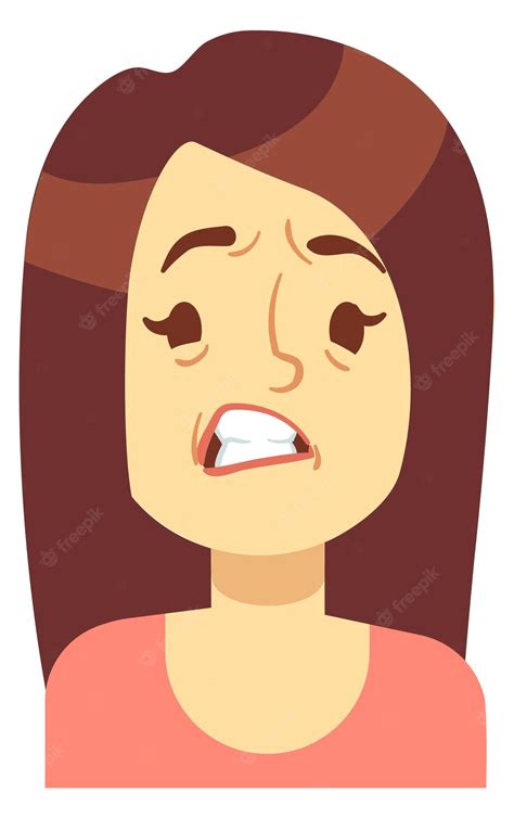 Premium Vector Angry Face Female Emotion Expression Woman Avatar