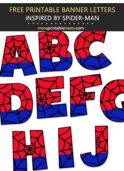 Printable Spider Man Letters