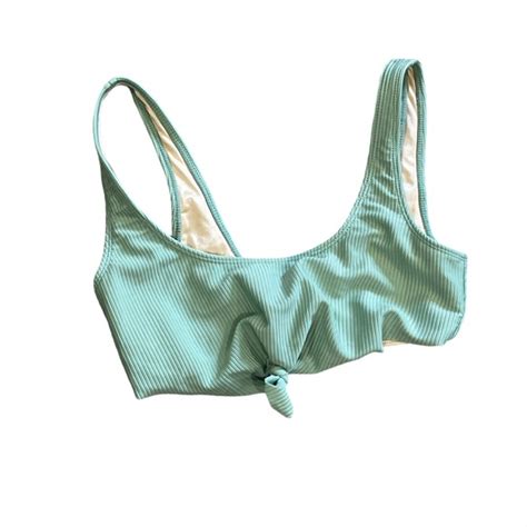 Kendall Kylie Swim Kendall Kylie Bikini Top Ribbed Mint Green