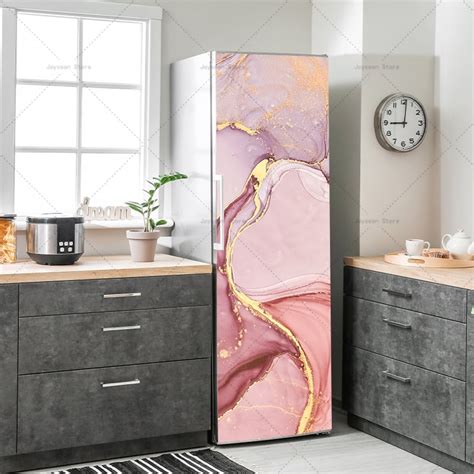 Marble Texture Refrigerator Magnet Pvc Kitchen Creative Refrigerator