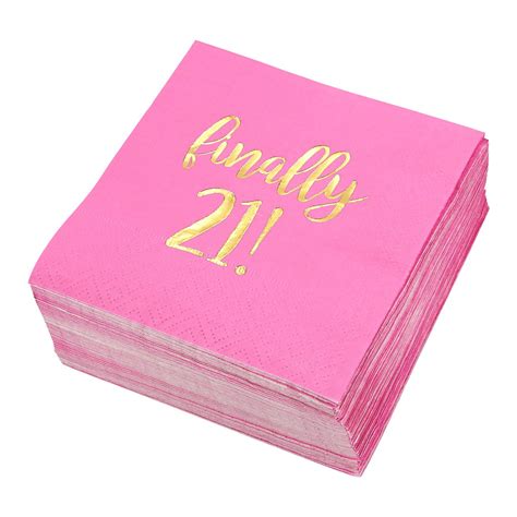 50 Pack Cocktail Napkins Disposable Paper Party Napkins With Finally