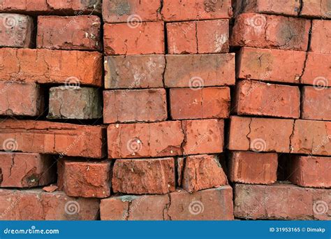 Red Clay Bricks Stock Image Image Of Block Pieces Aging 31953165