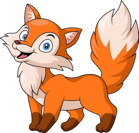 Cute Little Fox Cartoon On White Background 20767151 Vector Art At Vecteezy