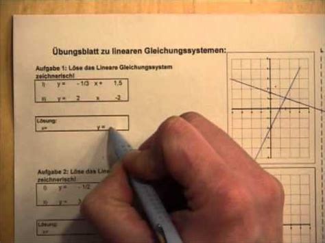 math kiel Video 807 Lineare Gleichungssysteme zeichnerisch lösen YouTube