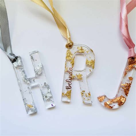 Personalized Christmas Ornament 2023, Classy Ornament, Stocking Initial, Stocking Stuffer ...