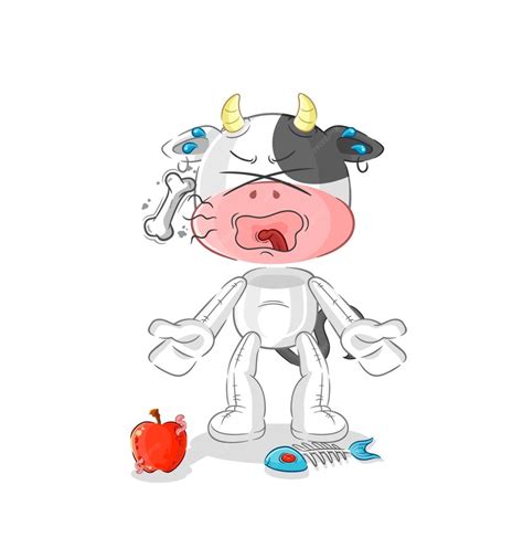 Premium Vector Cow Burp Mascot Cartoon Vector