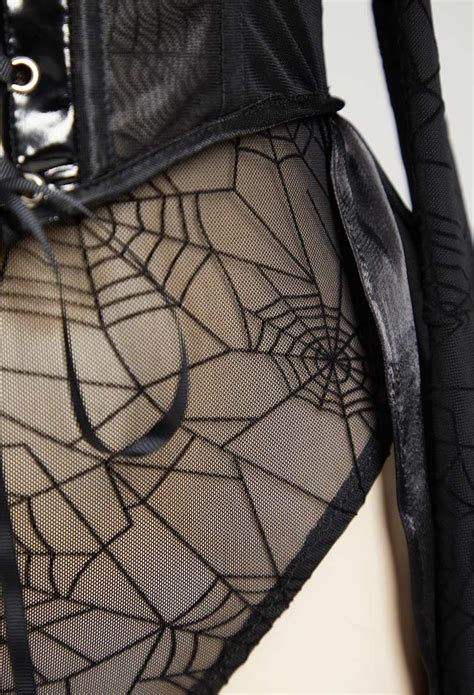 Pretty Crawler Gothic Sexy Bodysuit Gothic Lingerie Outfit Black