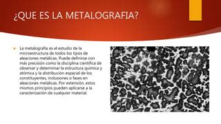 Cristalización metalografía PPT