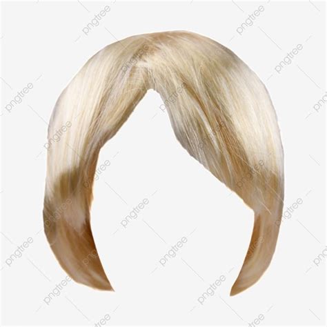 Blonde Lady Hair Wig Hairstyle Wig Modeling Png Transparent Image