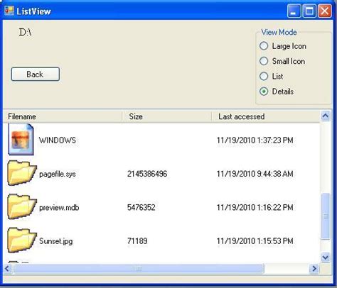 The Listview Control Listview Control Property Listview Methods