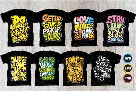 Motivational Typography T Shirt Designs Bundles Svg Eps Png