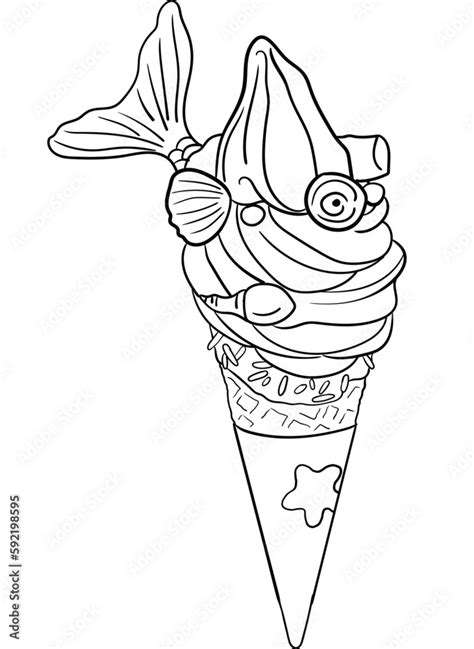 Indulge Your Sweet Tooth With Sweet Treats A Coloring Page Featuring A Cute And Delicious Ice