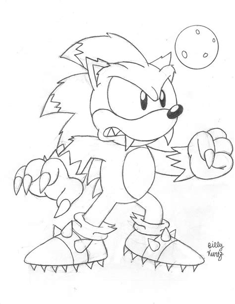 Sonic The Werehog Coloring Pages