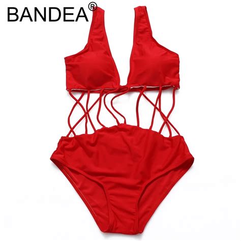 Bndea Bikinis Women 2017 Newest Design Sexy Solid One Piece Swimwear