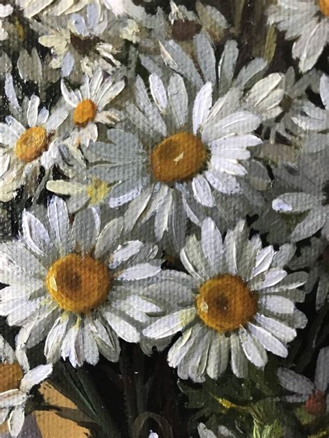 Still Life With Daisies And Wild Flowers Painting By Tatjana Cechun Saatchi Art