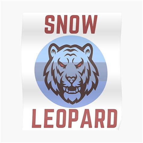 Snow Leopard Poster For Sale By ChachiArts Redbubble