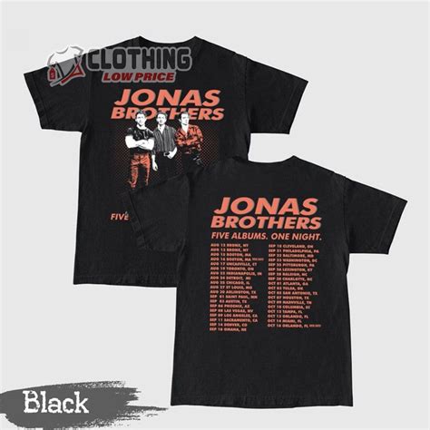 Jonas Five Albums One Night Tour 2023 Merch, Nick Joe Kevin Jonas ...