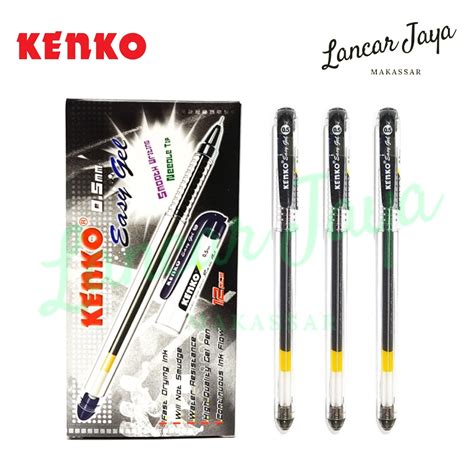 Jual Box Pcs Pulpen Pen Kenko Gel Pen Easy Gel Mm Shopee