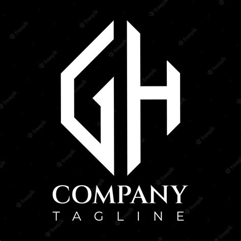 Premium Vector | A black and white logo for a company called gh