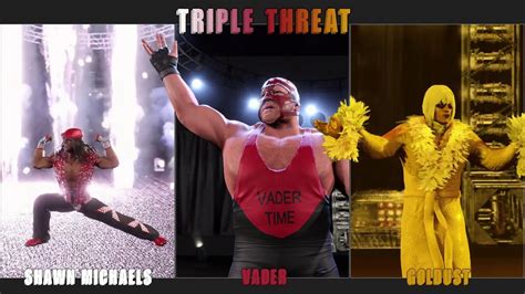 Hbk Vs Vader Vs Goldust Triple Threat Youtube