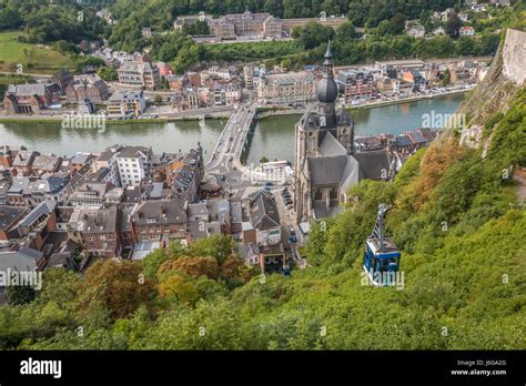 Cable Car In Dinant Castle In Belgium Stock Photo Alamy