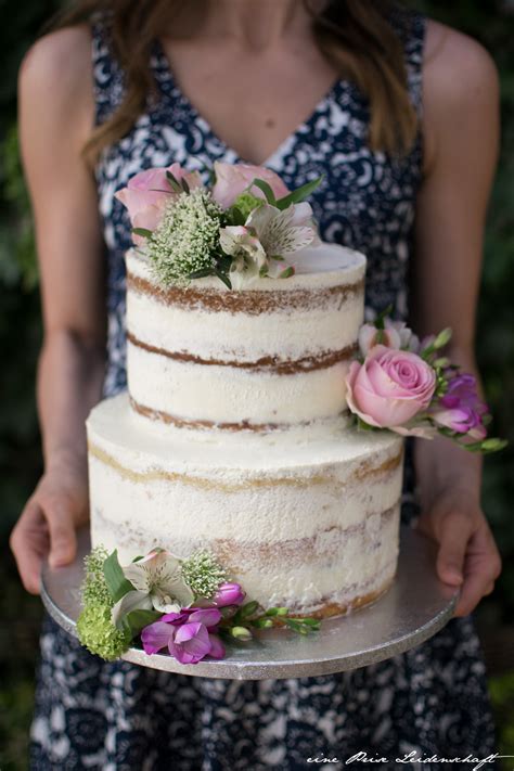 Naked Cake Mit Blumen Eine Prise Leidenschaft