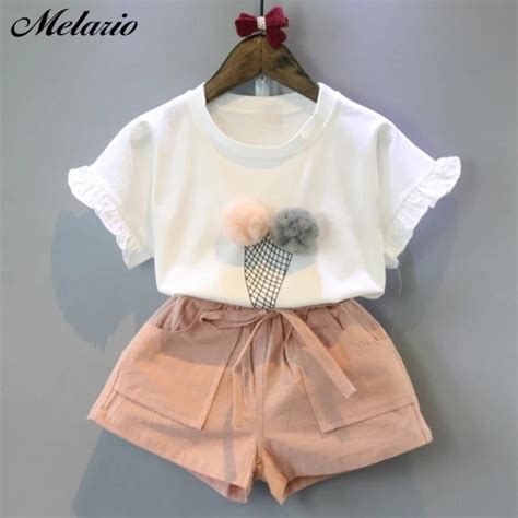 Melario Girls Clothing Sets Children Kids Clothes Summer Child Girl