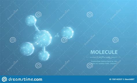 Mol Cula Estructura Micro Futurista Abstracta De La Mol Cula Con La