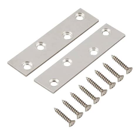 Everbilt 3 In Stainless Steel Mending Plate 2 Pack 20907 The Home Depot