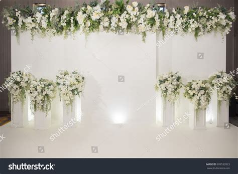 Wedding Backdrop Flower Wedding Decoration Stock Photo 699533923