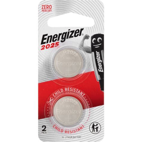 Energizer 3V CR2025 Lithium CR2025 Batteries 2 Pack BIG W