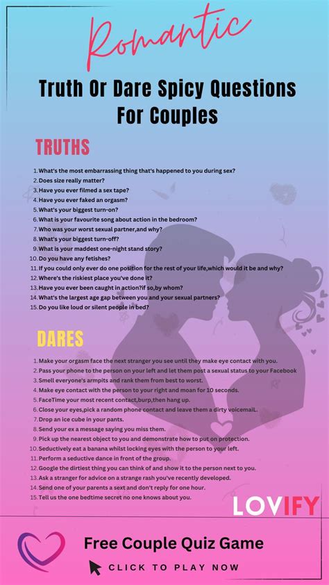 Truth Or Dare Spicy Questions For Couples Romantic Truth Or Dare Hot