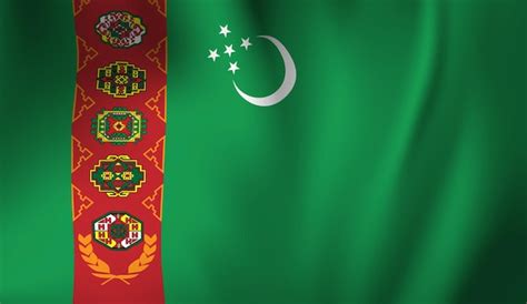 Premium Vector Waving Flag Of The Turkmenistan Waving Turkmenistan