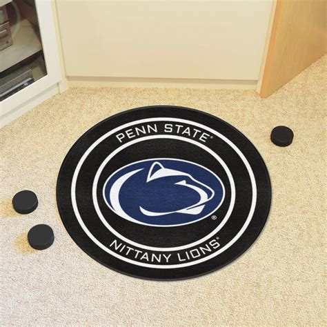 Penn State Nittany Lions Hockey Puck Rug In Diameter