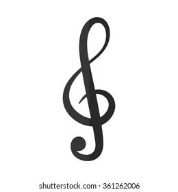 Treble Clef Vector Icon Stock Vector (Royalty Free) 361262006 | Shutterstock