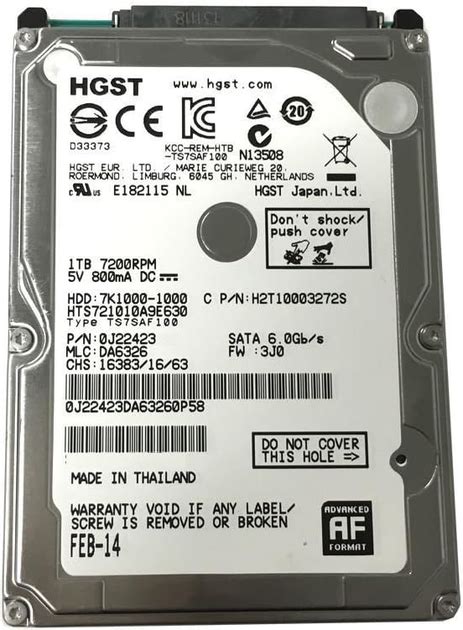 Жорсткий диск 1 TB Hitachi Travelstar (HTS721010A9E630) – фото, відгуки ...