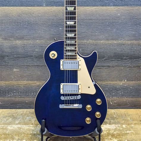 2011 Gibson Les Paul Traditional Plus Top Chicago Blue Electric Guitar Wcase Reverb