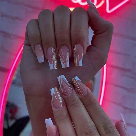 Amazon Enppode Pink Press On Nails Long Acrylic Nails Coffin Fake