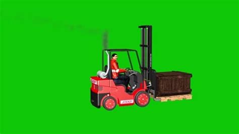 Man On Forklift Moving Pallet Green Scre Stock Video Pond5