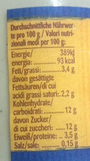 Bergbauern Joghurt Vanille Tirol Milch Kal Rie Kj A Nutri N Hodnoty