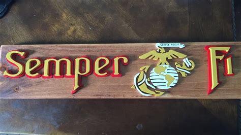 Marines Wood Crafts Crafts Novelty Sign