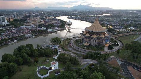 Kuching Sarawak Malaysia May 14 2021 The Buildings Landmarks And