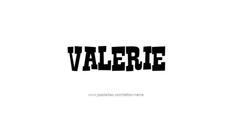 Valerie Name Tattoo Designs