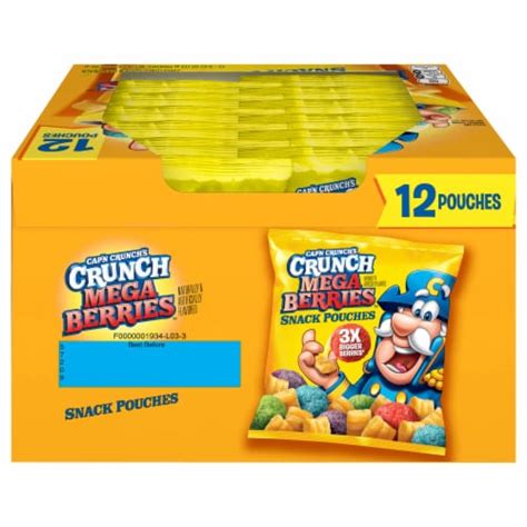 Cap N Crunch S Crunch Mega Berries Bag Cereal 12 Ct 0 52 Oz Kroger