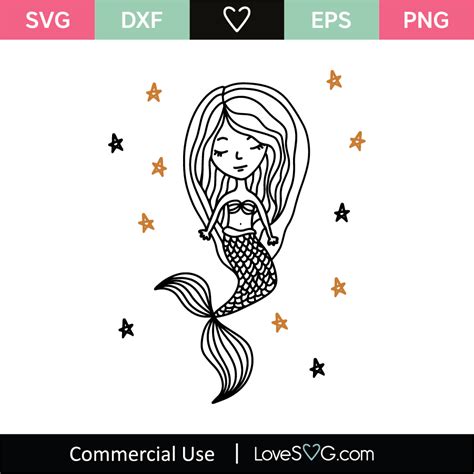 Mermaid Svg Cut File