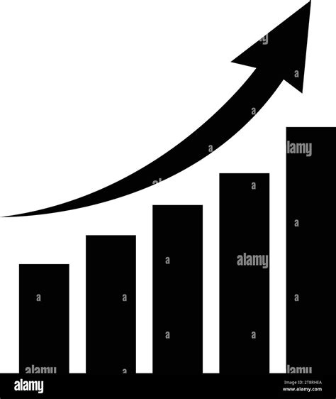 Growing Graph Bar Chart Flat Icon Isolated On The White Background