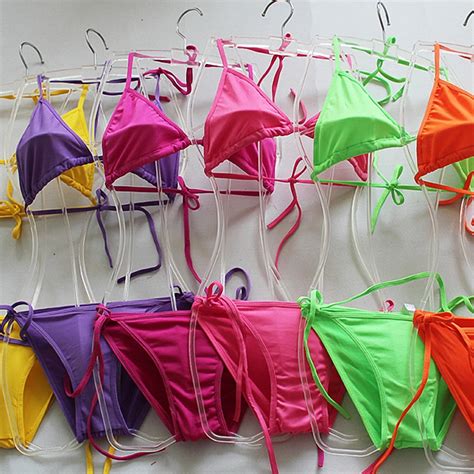 Custom Logo Hot Women Da Bagno Donna Bikini Set Solid Triangle Bikini